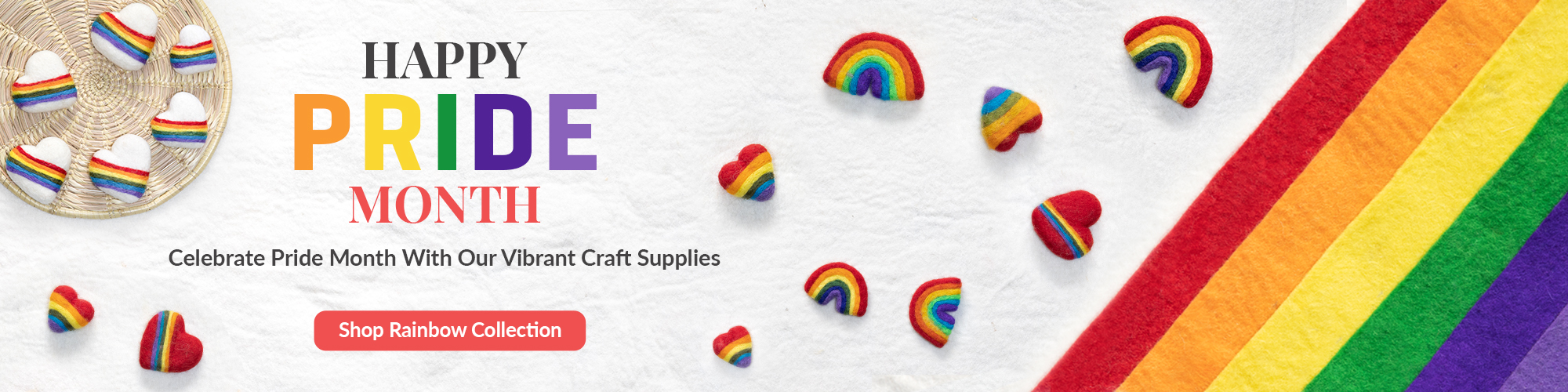 Happy Pride Month along with rainbow collection banner